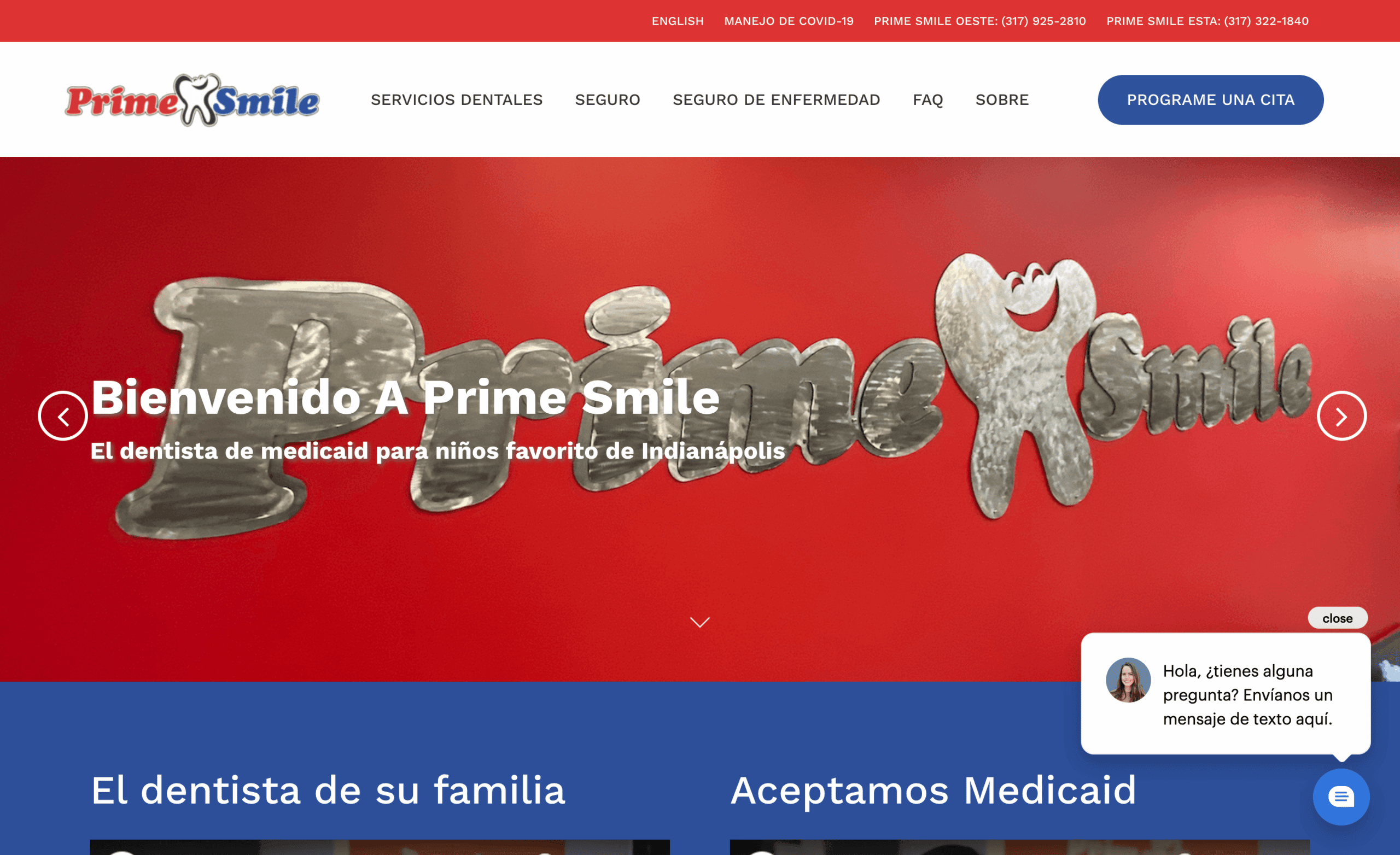 Prime Smile - Spanish Bilingual WordPress Translation Site